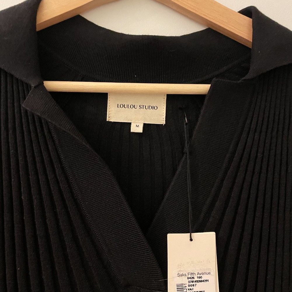 LouLou Studio Black Sweater Maxi Dress